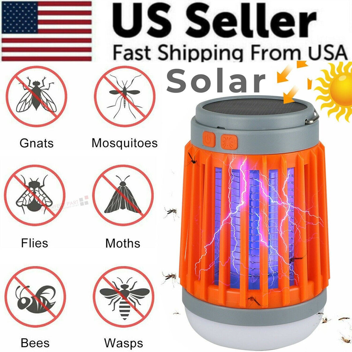 Solar Rechargeable Mosquito Zapper & Camping Lantern