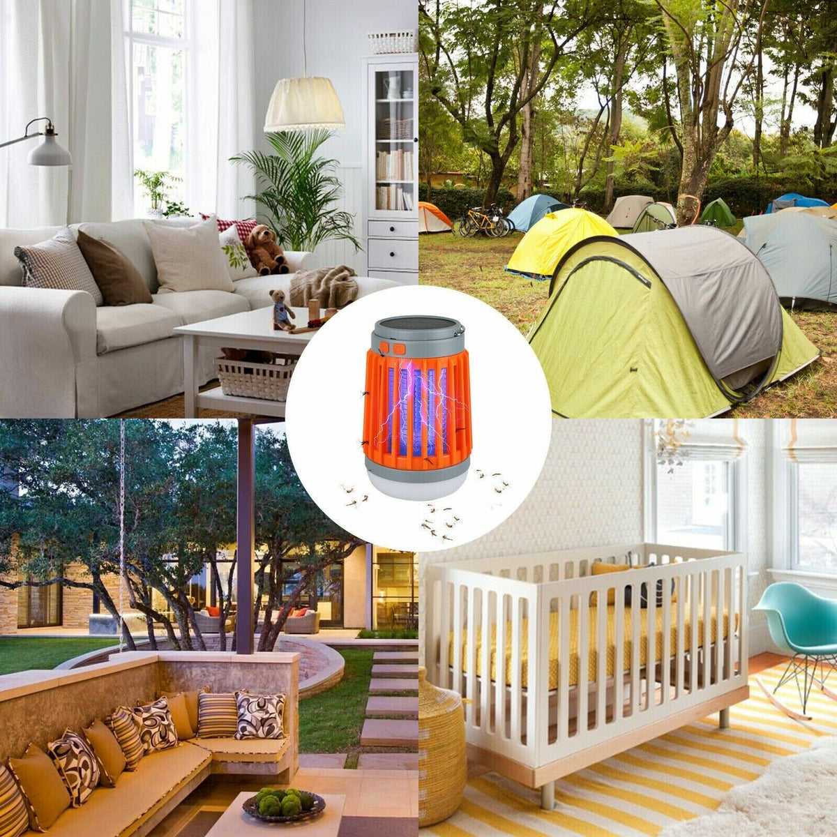 Solar Rechargeable Mosquito Zapper & Camping Lantern