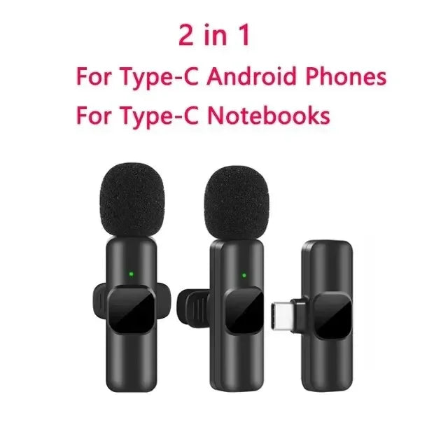 Wireless Lavalier Microphone – Mini Mic for iPhone, Android, Live Broadcast & Gaming