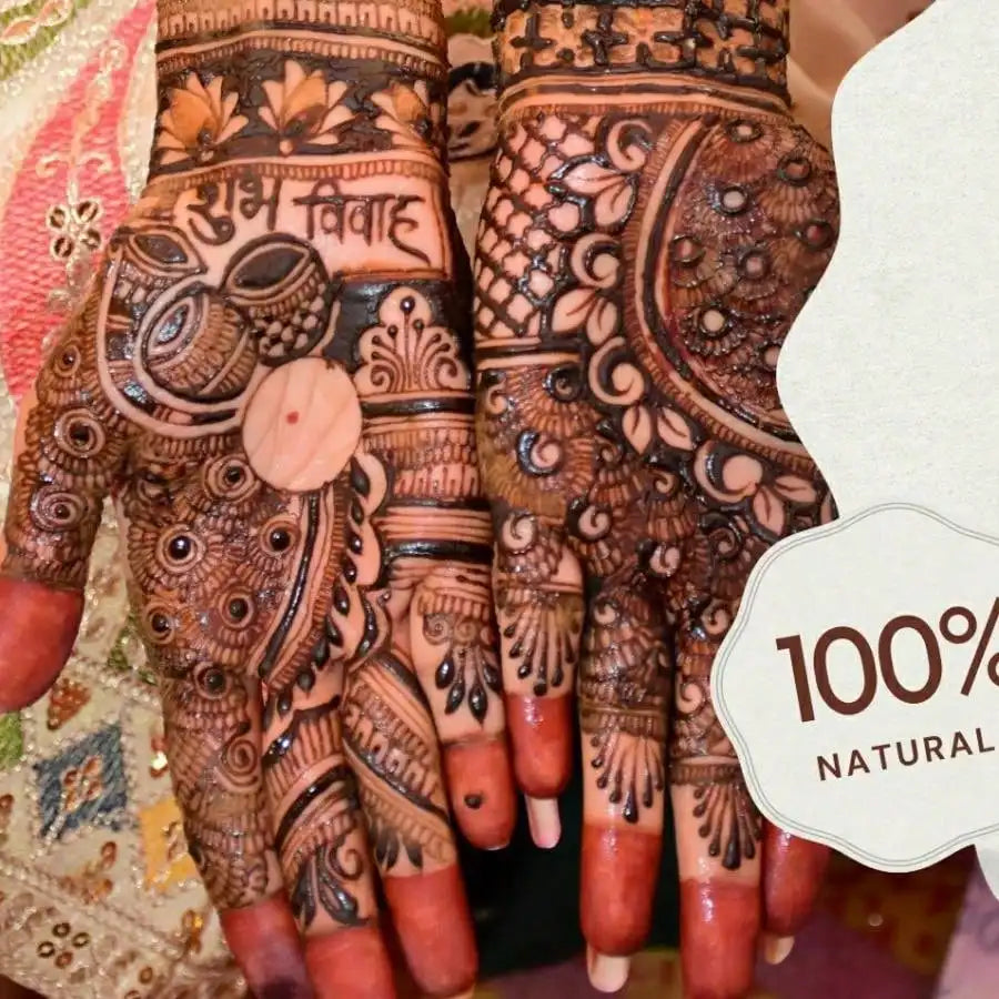 Organic Brown Henna Tattoo Cream – Natural Semi-Permanent Temporary Tattoo (1/2/3 Pack)
