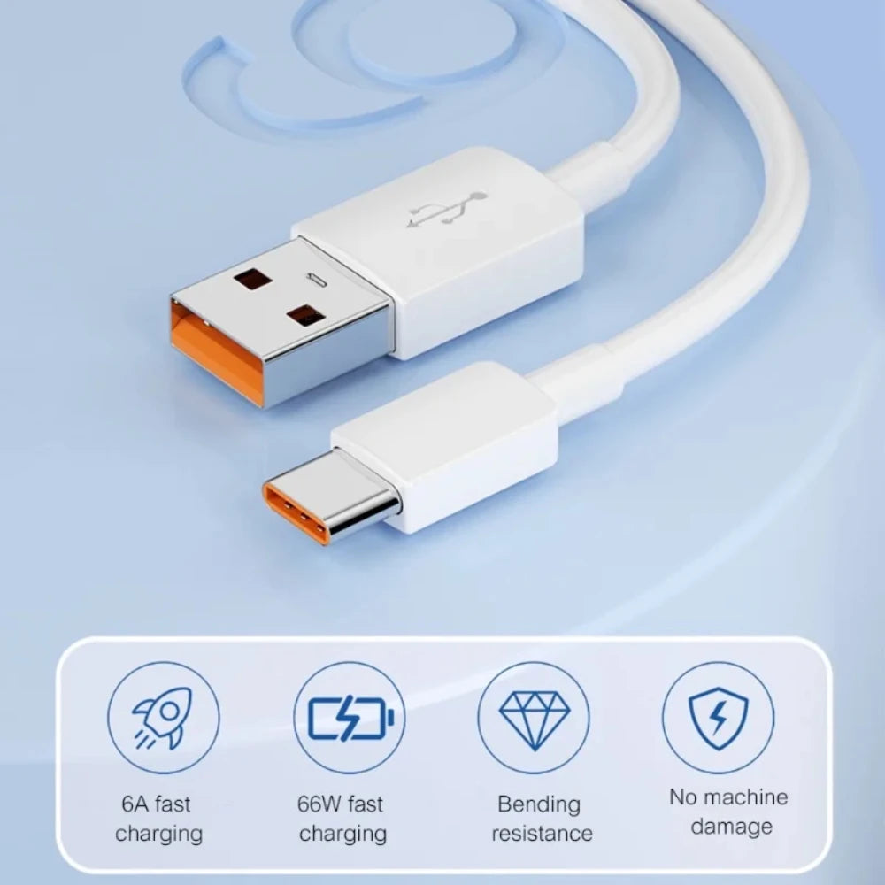 Extra Long USB-C / Micro USB Charging Cable – 6A Fast Charge, 1M–14M for Android, Xiaomi, Huawei, PS4/5