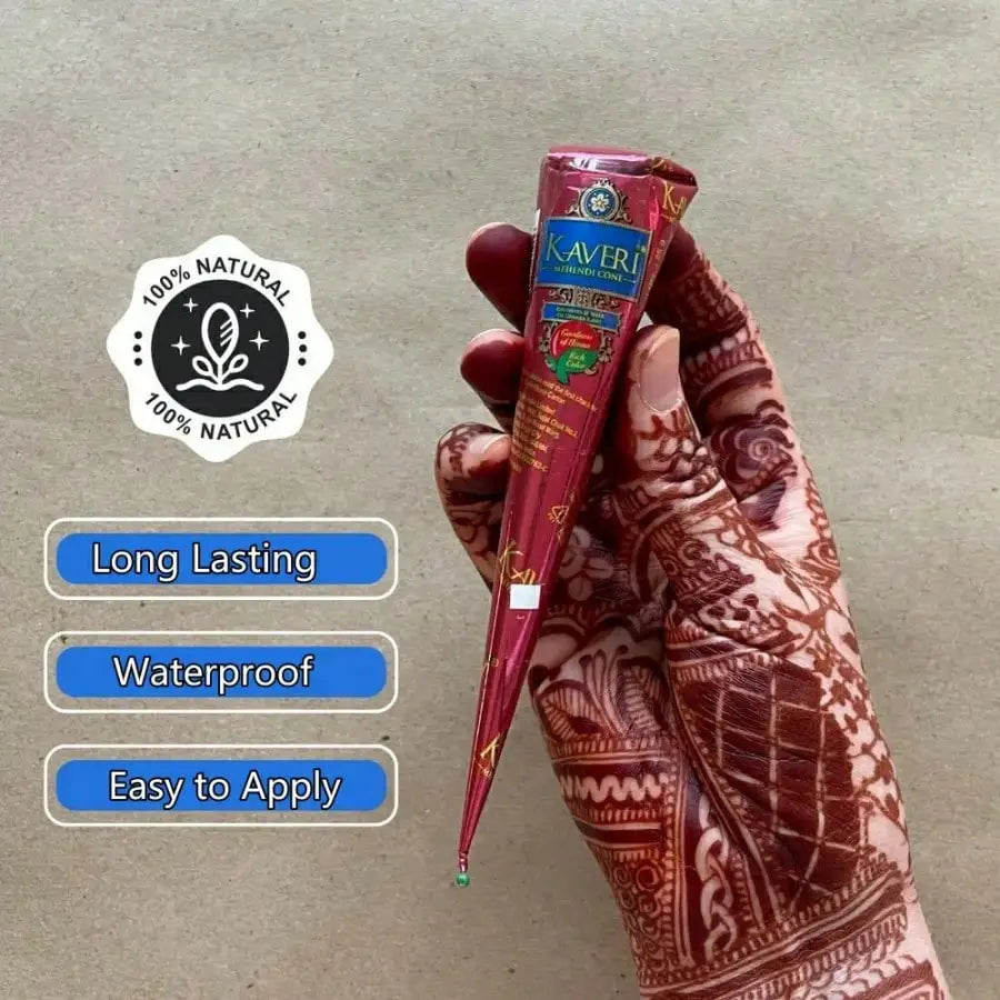 Organic Brown Henna Tattoo Cream – Natural Semi-Permanent Temporary Tattoo (1/2/3 Pack)