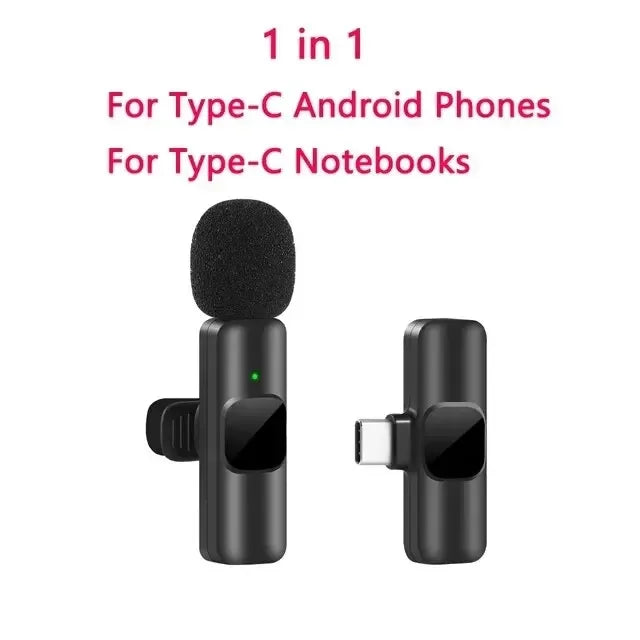 Wireless Lavalier Microphone – Mini Mic for iPhone, Android, Live Broadcast & Gaming
