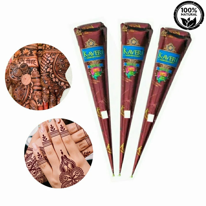 Organic Brown Henna Tattoo Cream – Natural Semi-Permanent Temporary Tattoo (1/2/3 Pack)